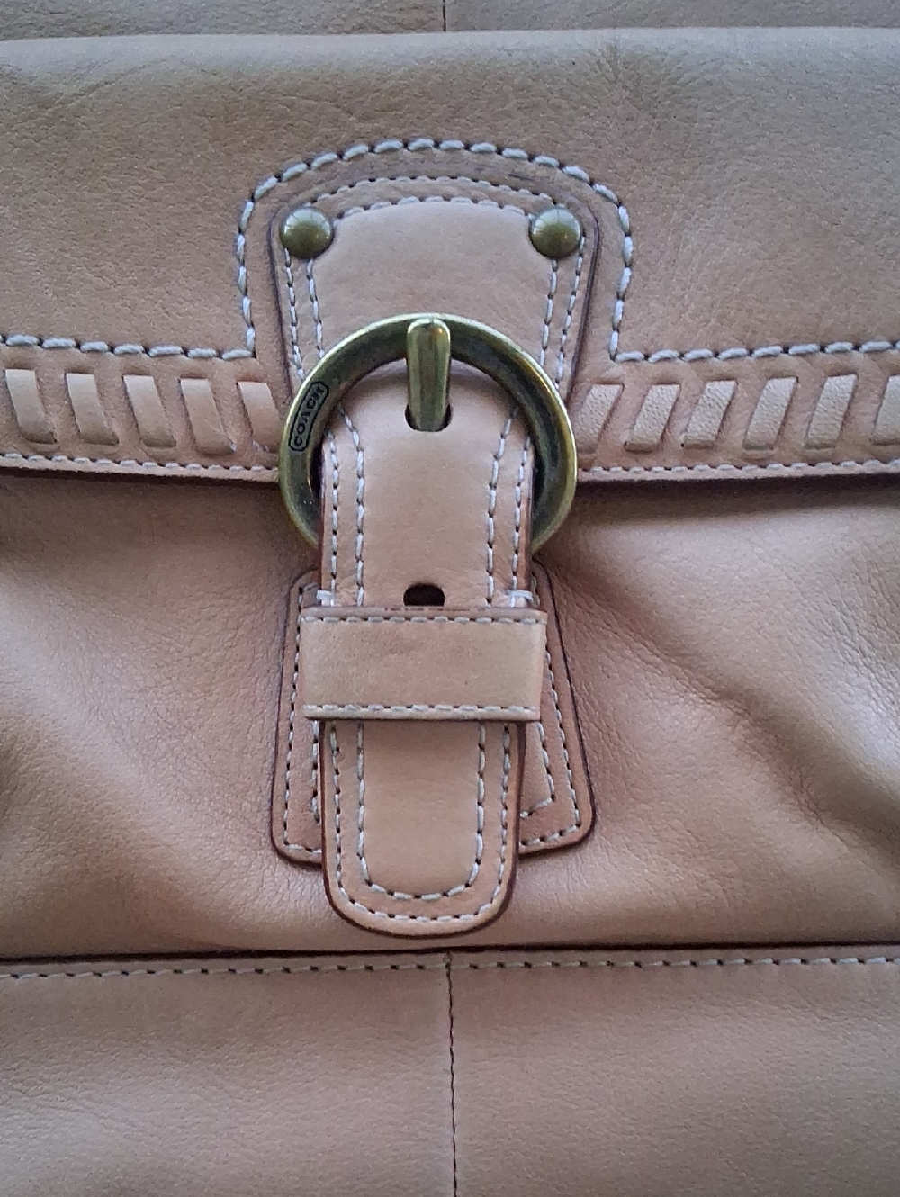 Coach Poppy Whipstitch Natural Leather Hobo Tote October 2011 - Picture 3 of 15